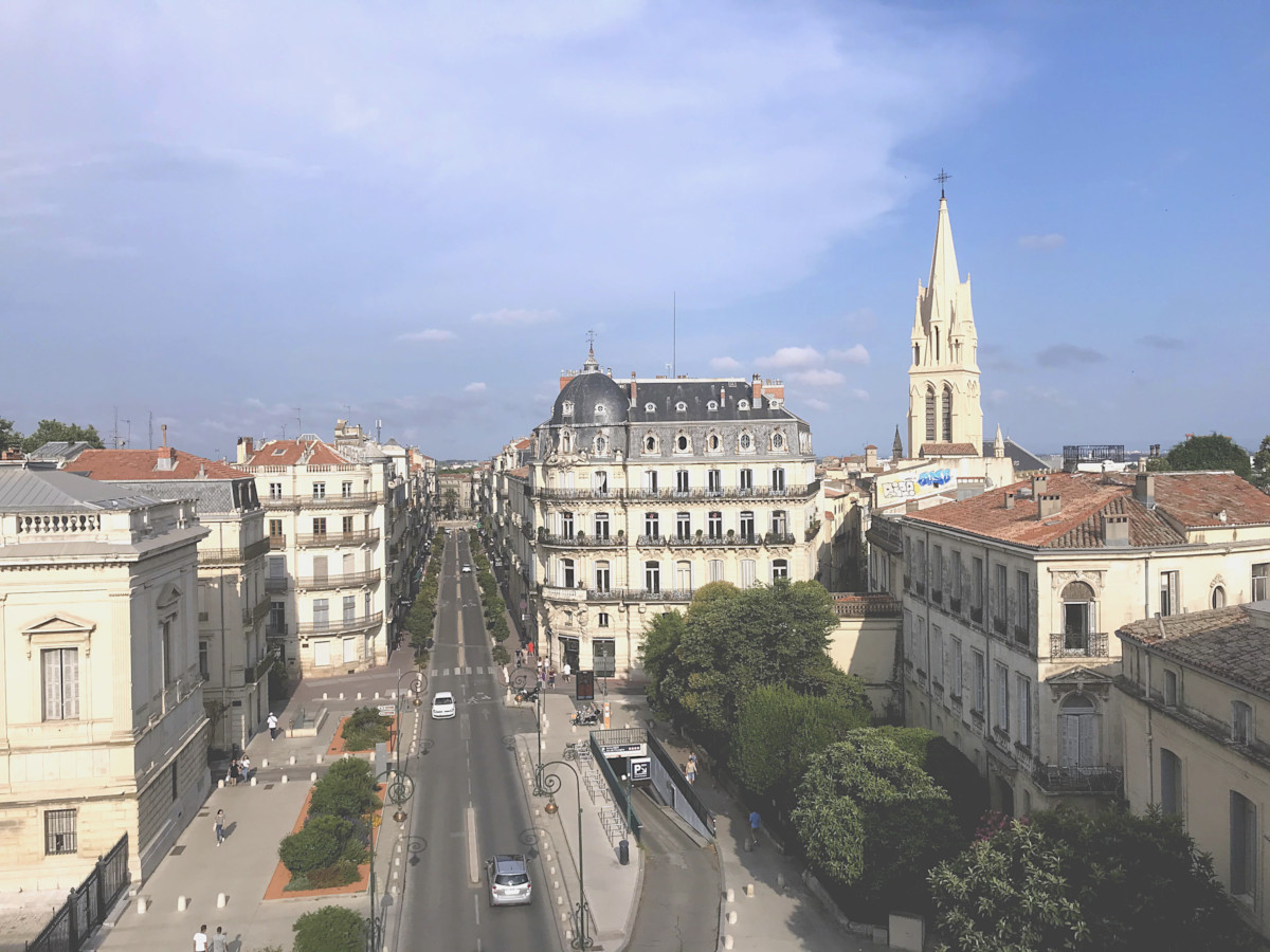 Vue depuis l'Arc de Triomphe de Montpellier