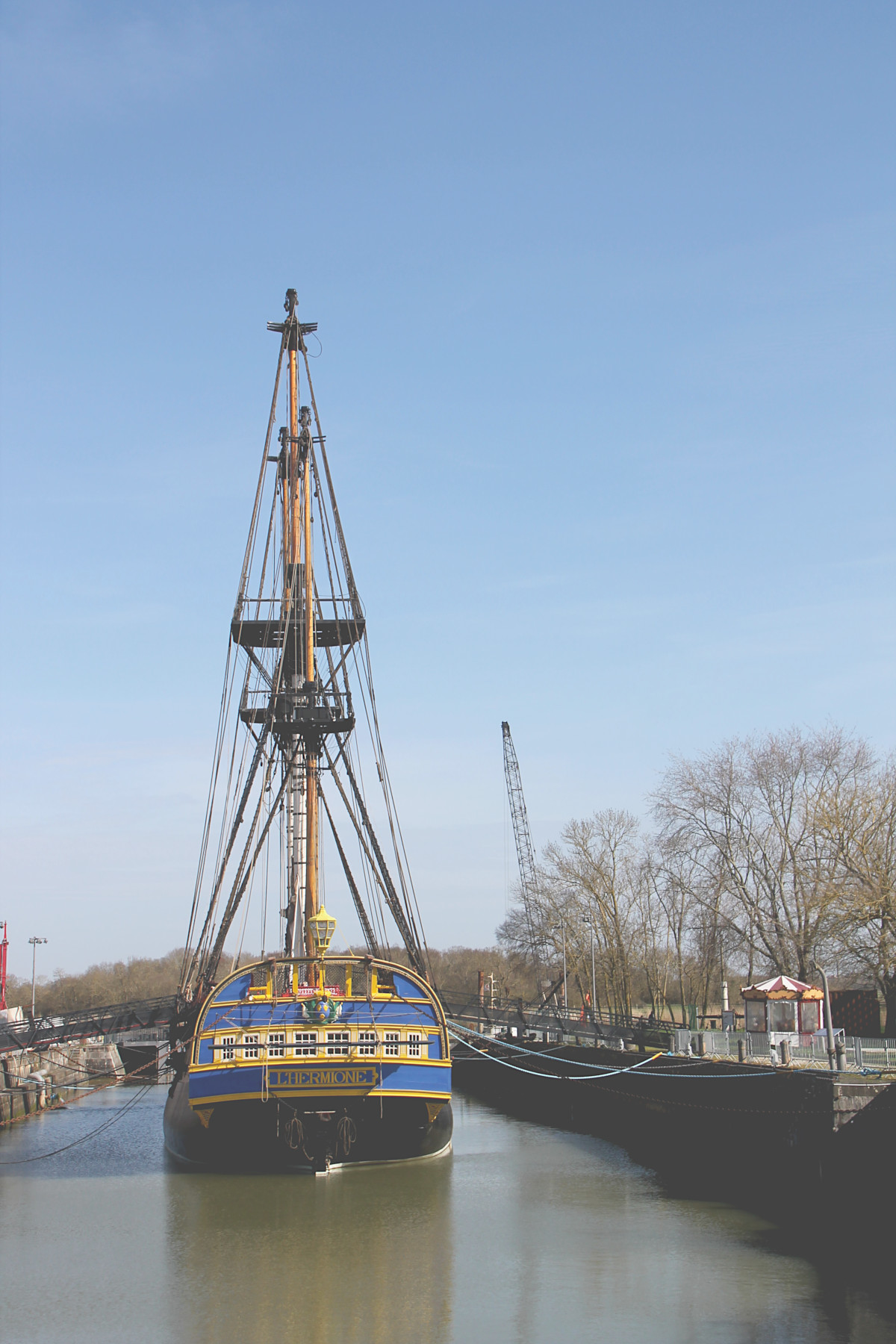L'Hermione à l'arsenal de Rochefort