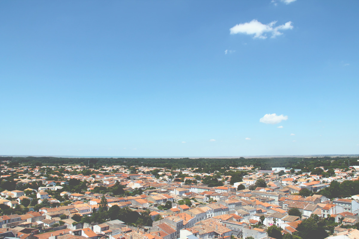 Vue depuis l'église sur Marennes