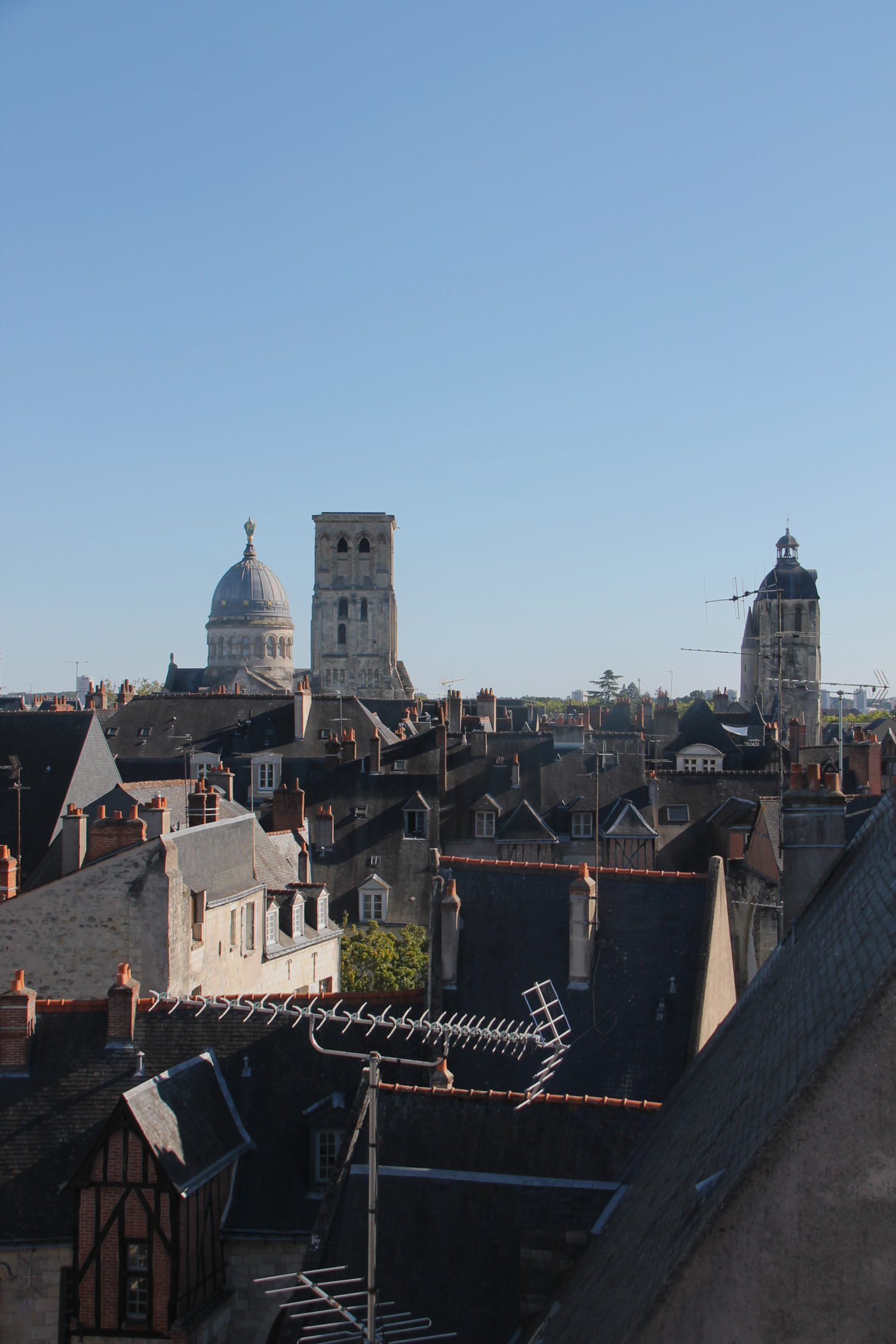Vue depuis la toit de l'Hôtel Pierre du Puy à Tours