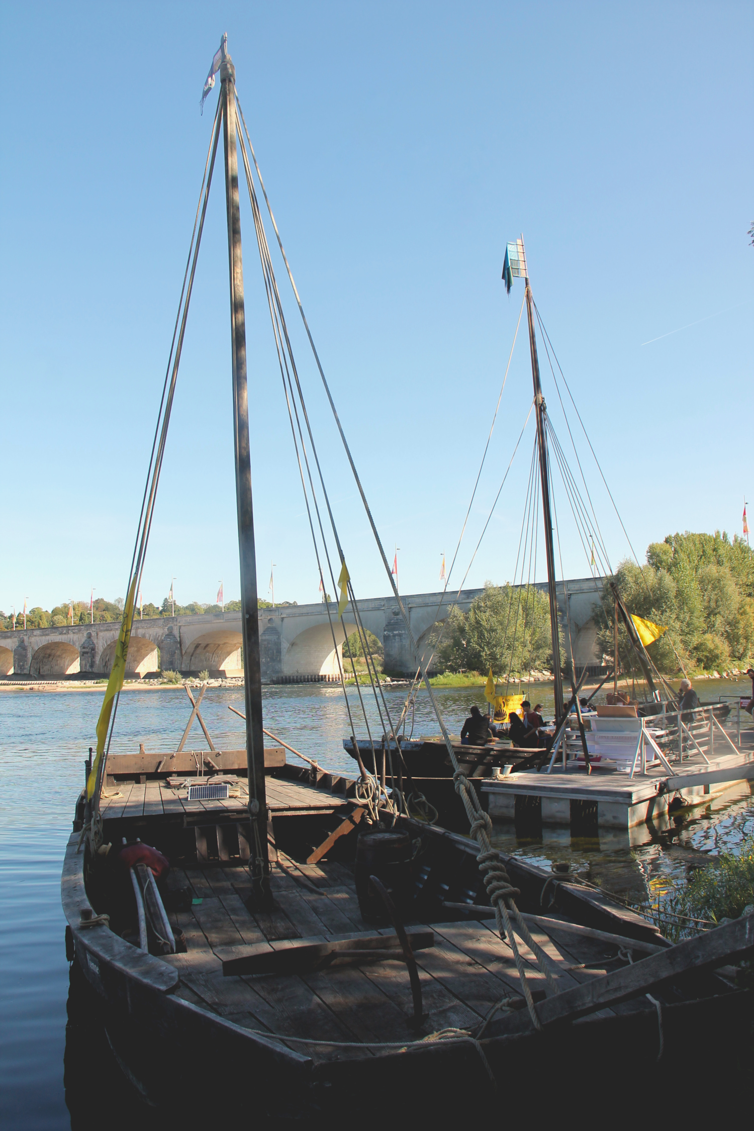 Bateaux traditionnels sur la Loire à Tours